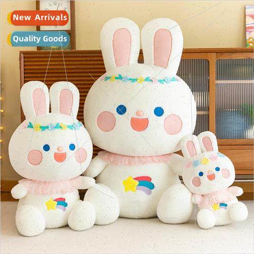 Cute rainbow rabbit plush toy rabbit doll doll rabbit year m
