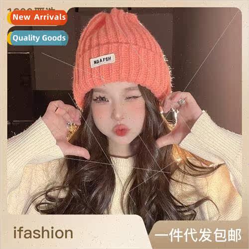 Woolen cap fall and winter big head circumference warm show