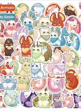 50 cartoon fantasy creatures unicorns cute animal stickers l