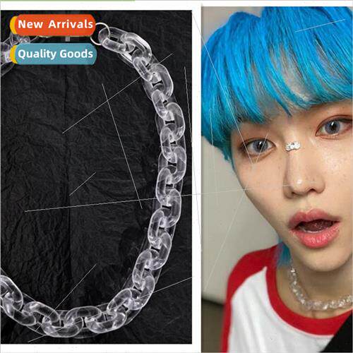 Lee Long适用d FELIX Concert MANIAC Clear Necklace Mens Dance