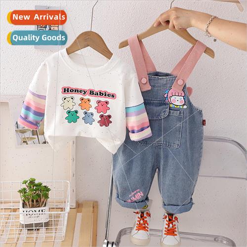 2253 girls fall suit 2023 new fashionable baby wings backpac