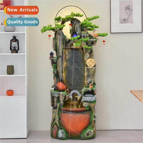 Rockery fountain fountain living room entrance water curtain