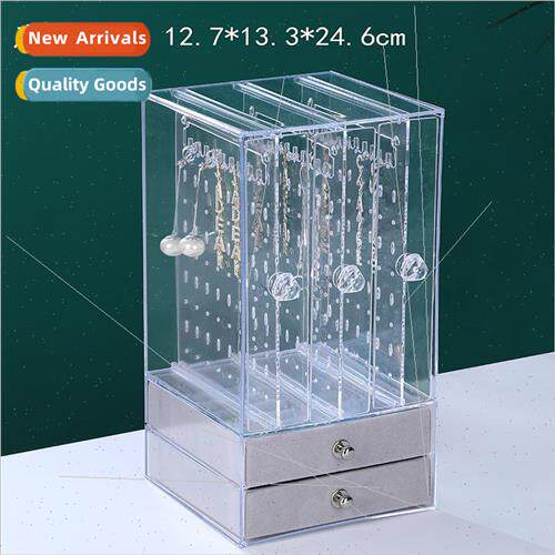 Earrings rack transparent earrings storage box jewelry neckl