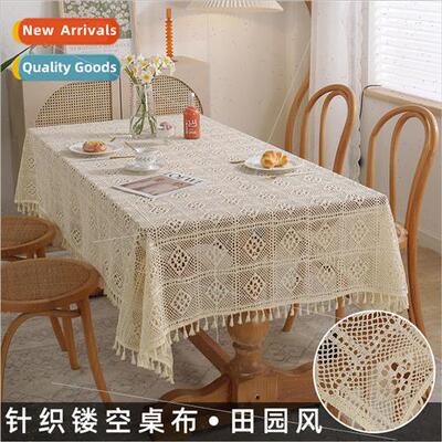 American Rustic Crochet Table Cloth Knitting Hollow Tableclo