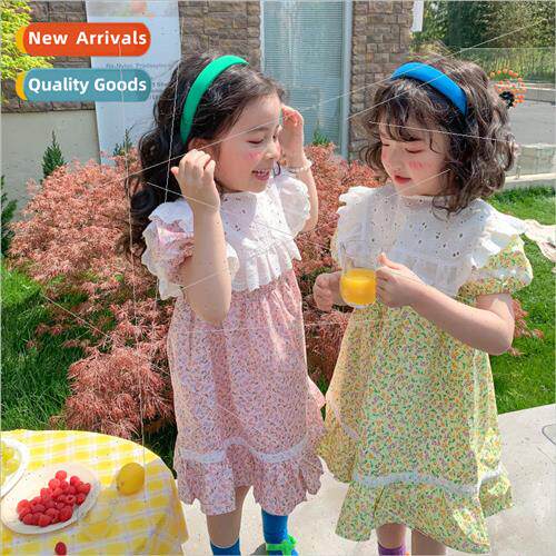 girls summer new small fresh dress 2022 Korean  of the littl