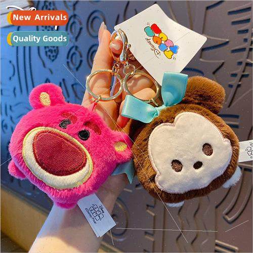 Mickey Minnie strawberry bear doll plush keychain creative d