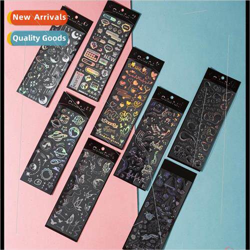 D31 ins starburst series coo card stickers laser silver hot