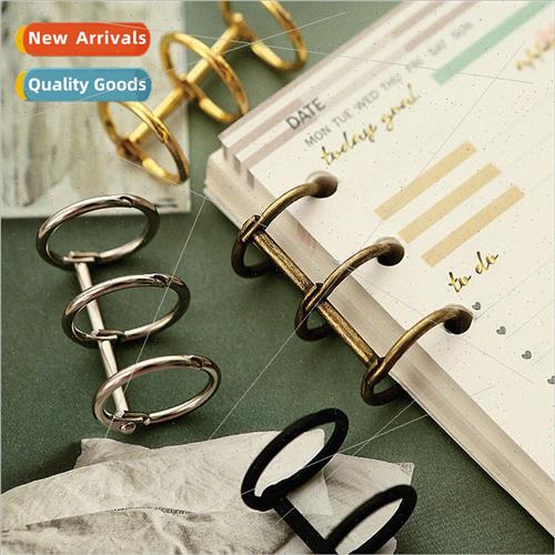 3-ring loose-leaf organizer ring gold and silver metal 2CM d