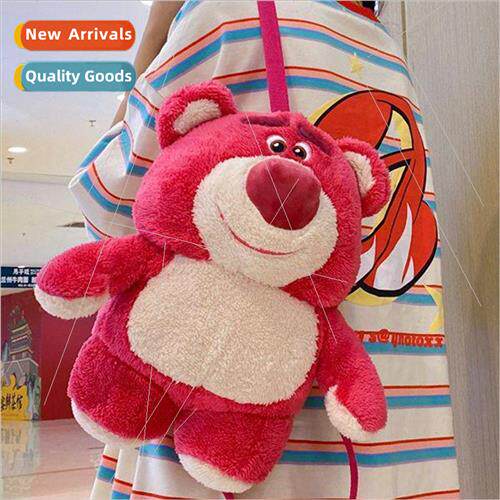Japanese ins cute cartoon strawberry bear bag plush doll sho