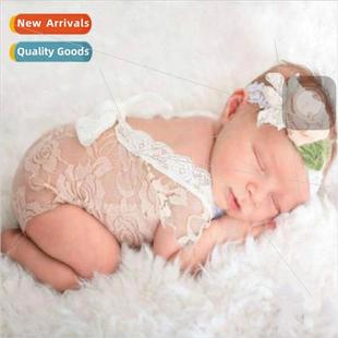 Backless Summer Lace Baby Photography Clothes Newborn Photog