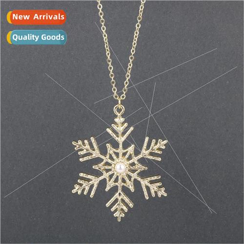 New Frozen snowflake necklace pendant fashion temperament sw