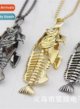 Hundreds of fish bone necklace fish bone sweater chain colla