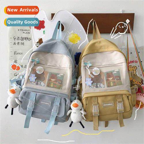 Ins wind schoolbag female new  Korea simple Mori system juni