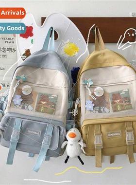 Ins wind schoolbag female new  Korea simple Mori system juni