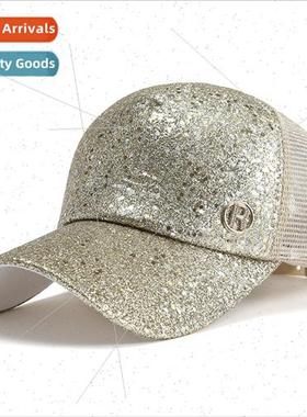 2021 new sequins duck tongue cap men and women summer thin s