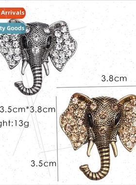 Ethnic  jewelry fashion diamond vintage elephant brooch bout