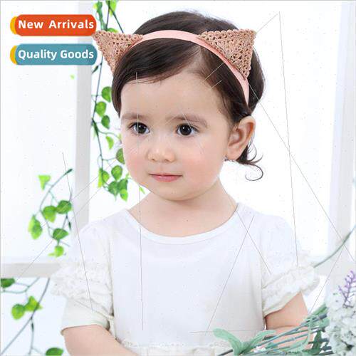 Baby Headdress Cute Cat Ears Hairband Handmade Knitted Child