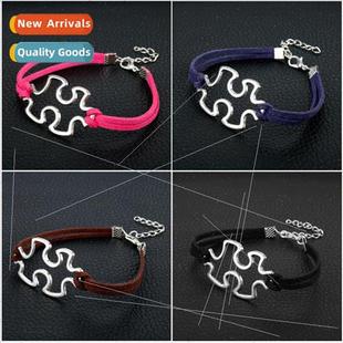 Velvet Skeleton Puzzle Hand Layer Korean Double Bracele Knit