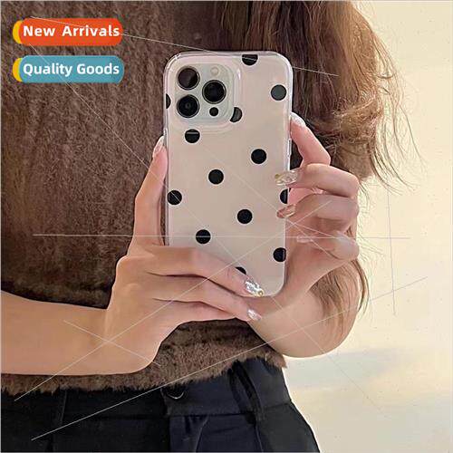 Ins niche full screen black polka dot 14ProMax minimalist Ap