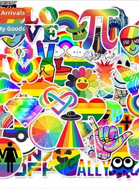 50 -repeating colorful stickers luggage luggage guitar refri
