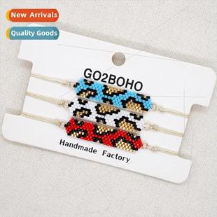 bead weaving rope wind friendship rice print New leopard