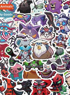 60 pcs of -repeating U.S. 90s animation stickers diy noteboo