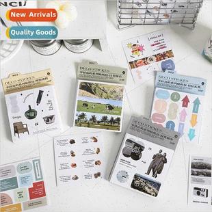 sticker series pack Korean character Fractional retro island