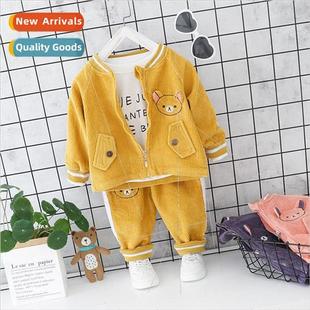 Korean cartoon and corduro childrens girls fall Boys the