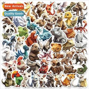 animal tiger luggage cartoon stickers origami fox panda
