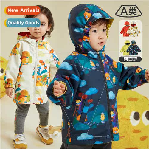 2024 spring new childrens windbreaker jacket boys and girls