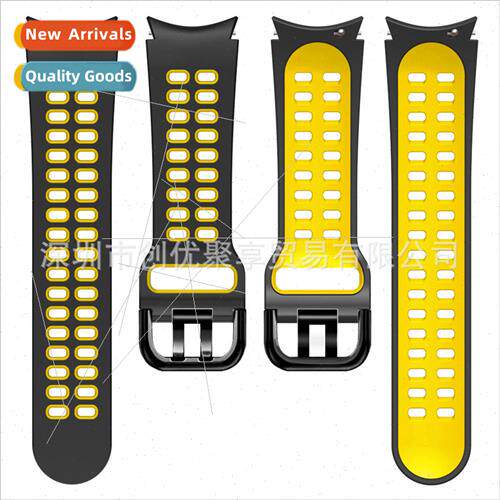 适用 samsung galaxy watch4 two color silicone watch band Wat