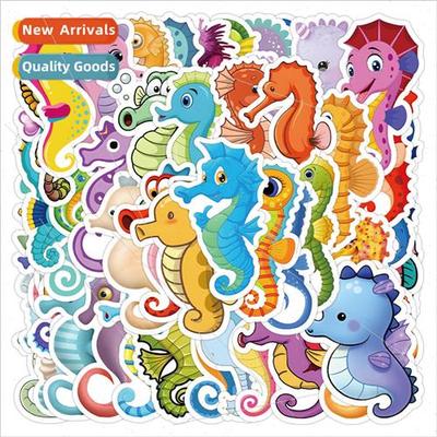 50 new cartoon seahorse stickers cute colorful underwater cr