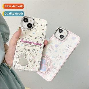 Bunny 14Pro Mirror Full iPhone Refill Flower Makeup INS Max