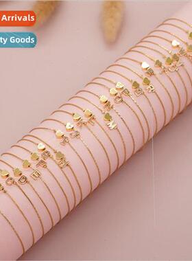 Ins18K Copper Chain Electroplated Gold Peach Heart Heart 26