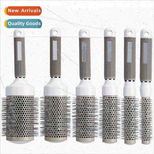 Gray Aluminum Roller Curling Comb Roller Comb Round Comb Sty
