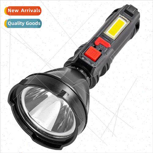 LED strong light portable flashlight COB rechargeable long-d