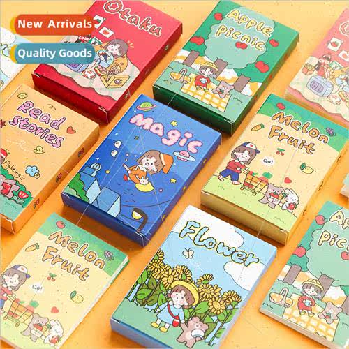 A day a tear small Blu note paper cute cartoon handbook fold