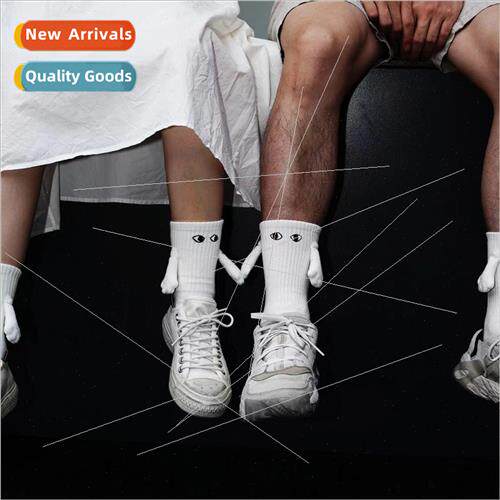 Hand in Hand Couple Socks Magnetic Mens and Womens Mid-Calf