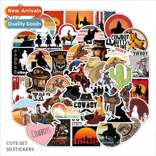 50 art stationery western cowboy creative stickers notebook