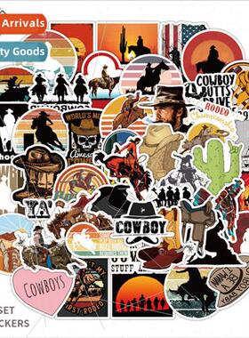 50 art stationery western cowboy creative stickers notebook