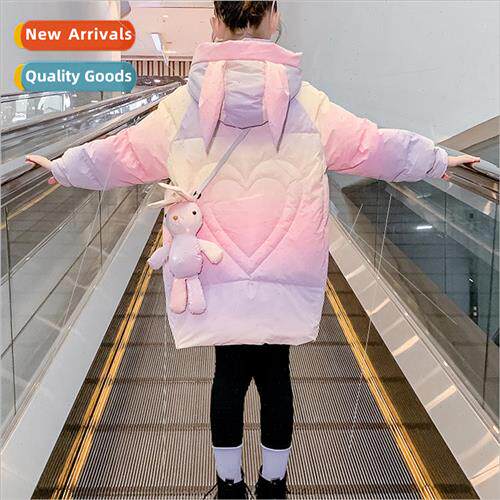 Girls cotton jacket winter 2023 new 适用eign- childrens down
