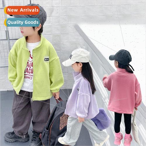 023 new childrens Ollie fleece jacket men and women in small