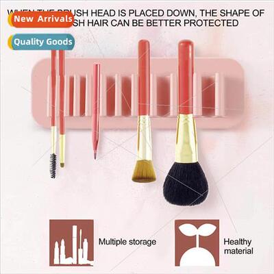 licone Suction Wall Makeup Brush Organizer So Bathroom Shelf