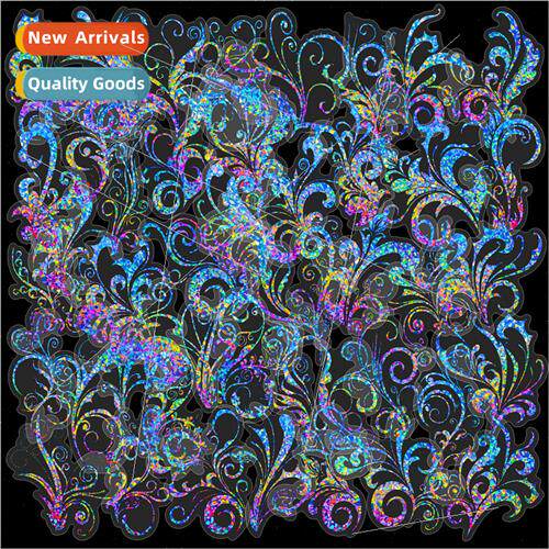 50 transparent laser fancy tattoo stickers flow hemp sticker