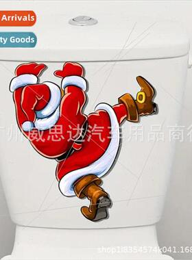 Car Santa Claus Christmas Toilet Sticker Stickers Decoration