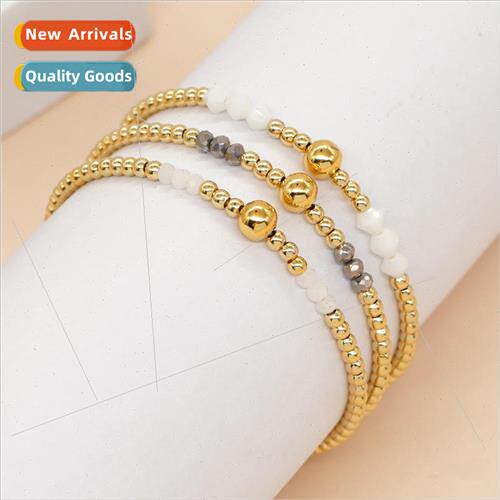 Fashion 23 New White Crystal Beads Copper Beads Bracelet Jew