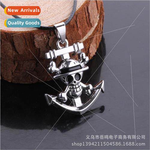 Pop Necklace Caribbean Pirate Skull Anchor Long Necklace