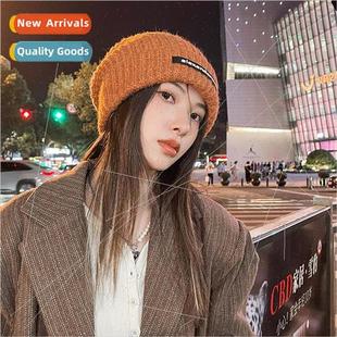fall and circumference cap head female big Knitted winter