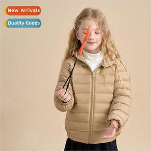 childrens jacket winter thickened duck Boys white down