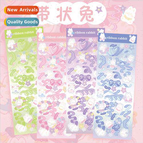 Korean flash goo card stickers handbook decorative material